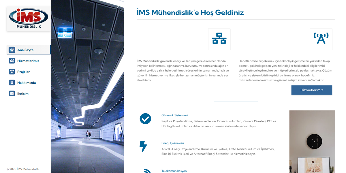 İMS Mühendislik Kurumsal Web Tasarım
